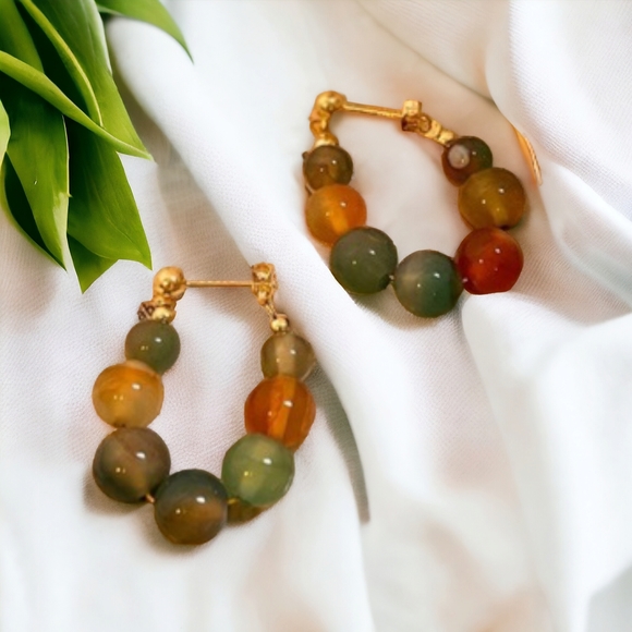 Colorful beaded earrings - Picture 11 of 14